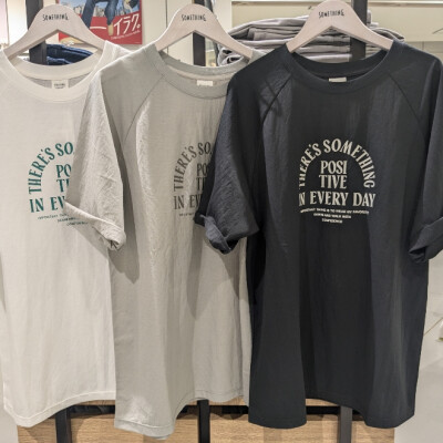 シースルーミドルスリーブTシャツ