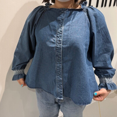 <エドウイン＞OFF　SHOULDER　DENIM　SHIRTS