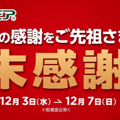 お仏壇のセレモアより　歳末感謝祭のお知らせ⛄