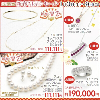 1月3日～〈新春初売りセール〉開催！