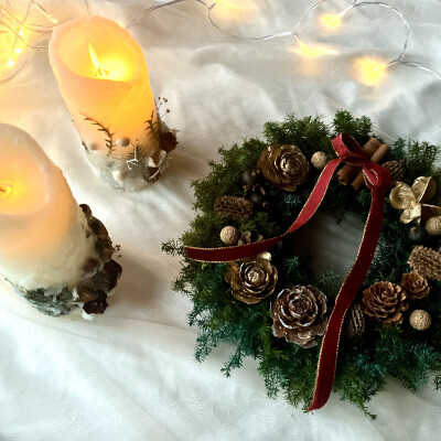 素敵を集めて～Happy Holidays !～〈 Flower＆Candle   Lulu fleur 〉