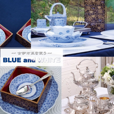 BLUE and WHITE